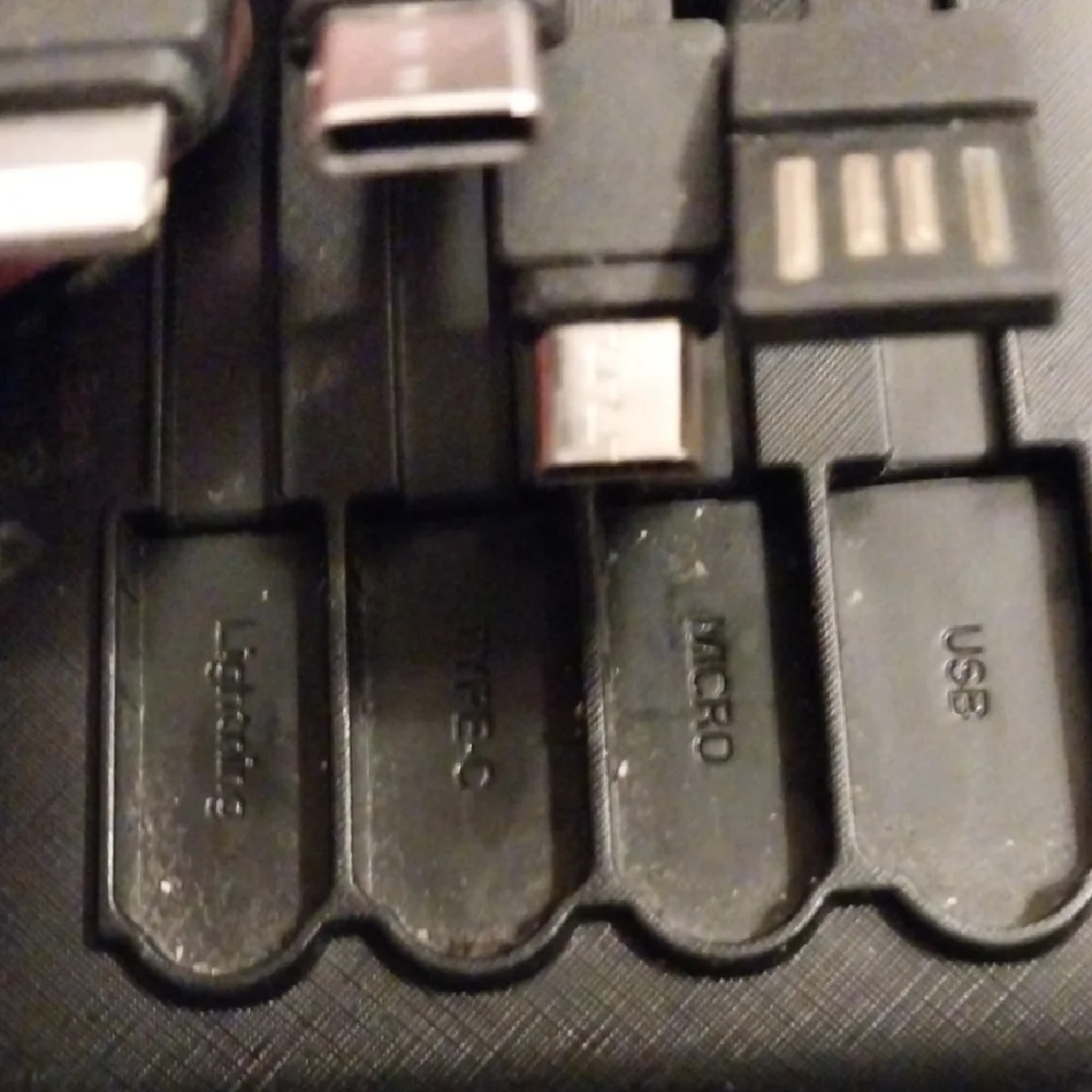 Portable Black Multi-Cable Power Bank